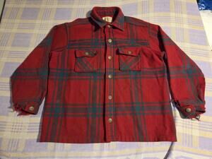 Vtg 60s Deerskin Trading Post Jacket Distressed Plaid Wool Outdoors Hunting USA